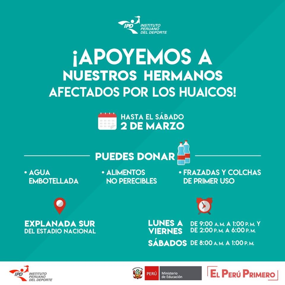¡Apoyemos a los afectados por los huaicos!