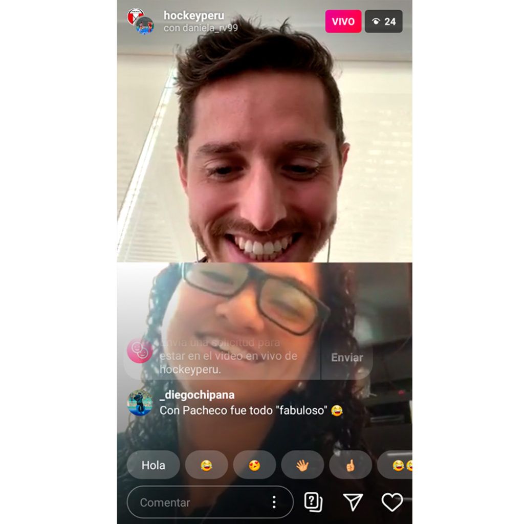 Vincenzo De Martis y Daniela Ramírez dialogaron con el público en el segundo Instagram Live de la Federación
