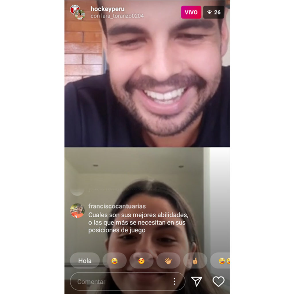 Lara Toranzo y Rodrigo Díaz protagonizaron el tercer Instagram Live de la FPH